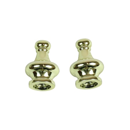 FINIAL 1-1/4 BRASS PK/2